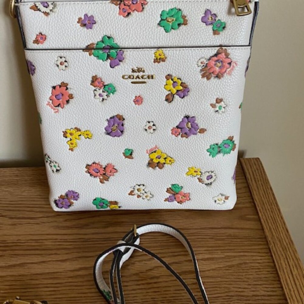 Coach Kitt Messenger Crossbody Bag With Floral Print